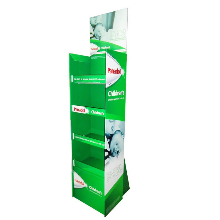 Cardboard Bottle Floor Display Pos water wine beer cardboard POP merchandising beverages display stand retail cardboard display - Image 1