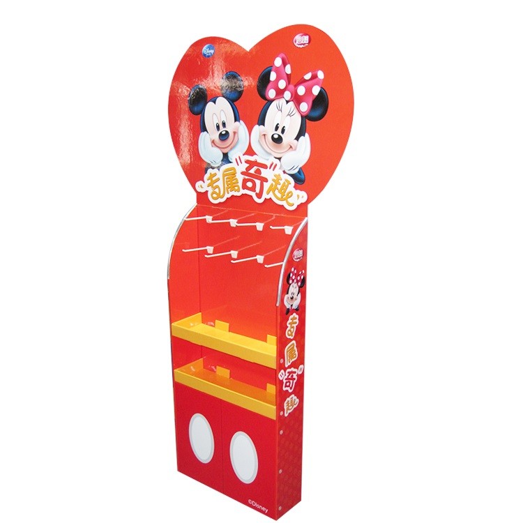 Custom Color Printed Cardboard Floor Stand With Hook - Image 1