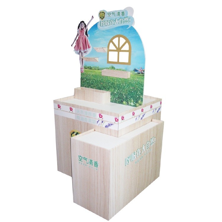 Supermarket customizable Advertising Floor Pop Customized Pallet Shelf Display Rack - Image 1