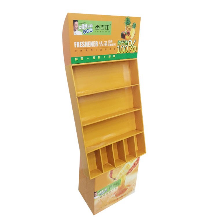 Custom Cardboard Floor Display Stand Rack For Supermarket Promotion - Image 1