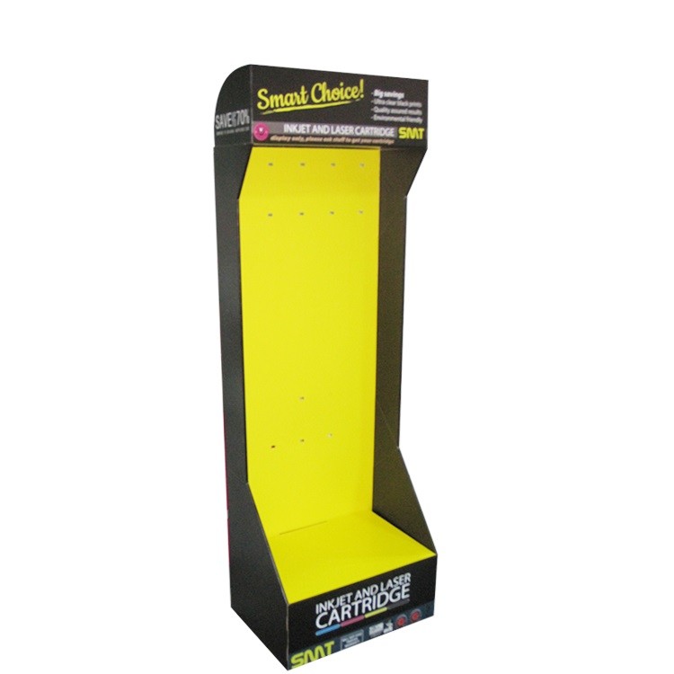 Customized Floor Stand Toy Headphones Display Stand Corrugated Standee Pegboard Cardboard Display with Hook - Image 1