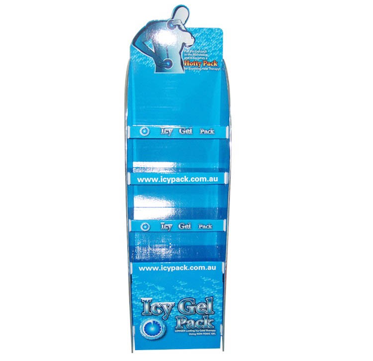 Floor Standing Cardboard Display POS Cardboard Paper Display Floor Shelf Carton Stand - Image 1
