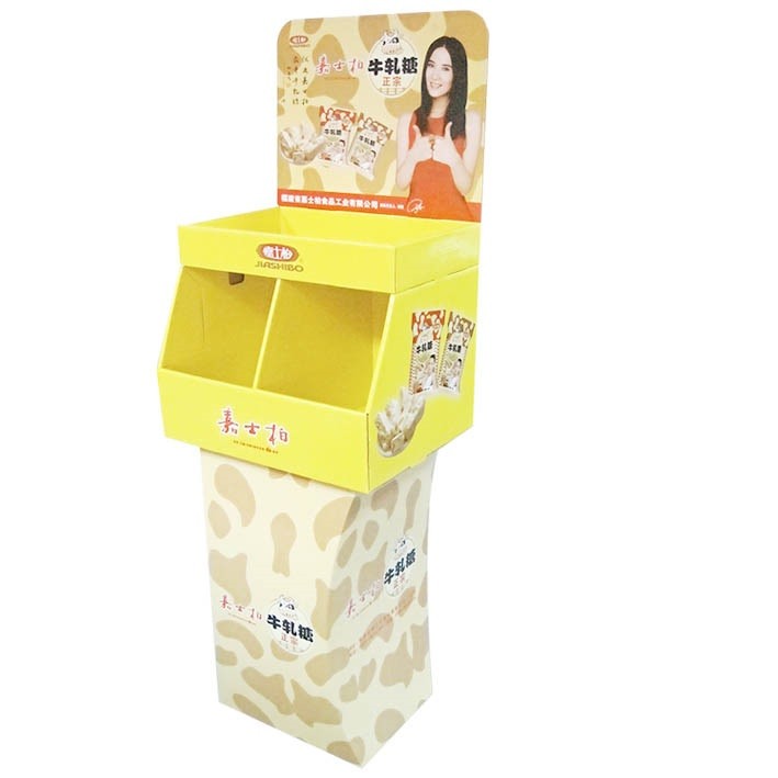 Retail Corrugated Cardboard Floor Display Bin Free Sample