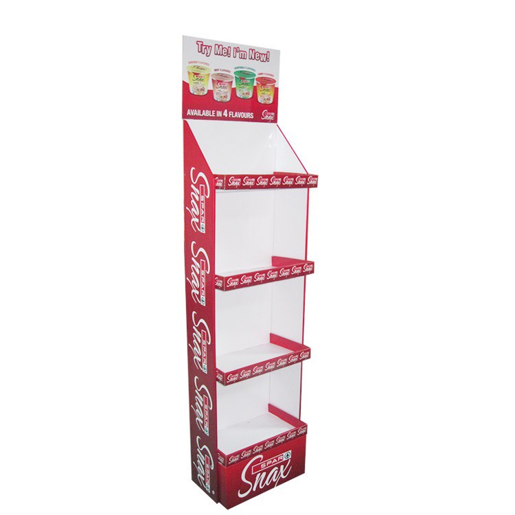 Custom printing Floor Standing cardboard display rack Pop Up Cardboard Corrugated Paper Floor display - Image 1