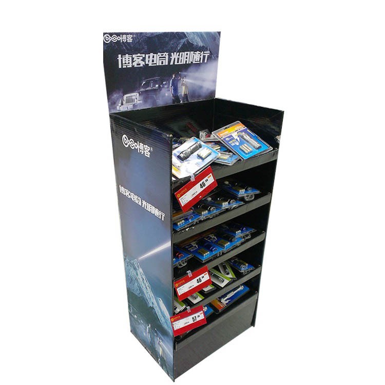 paper display stand for snack Retail customized Design Floor hook Cardboard Hat Display Stand - Image 1