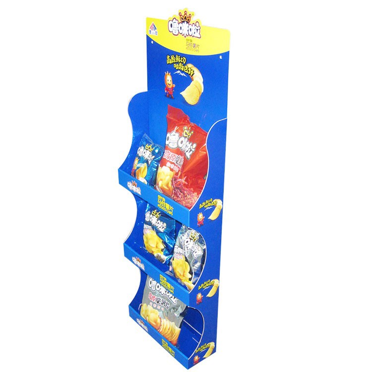 potato chip food product stand store corrugated cardboard display stand - Image 1